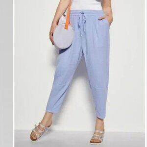 Anthropologie Saturday Sunday Vera Gauzy Pull On Cropped Cotton Lounge Pants 1X